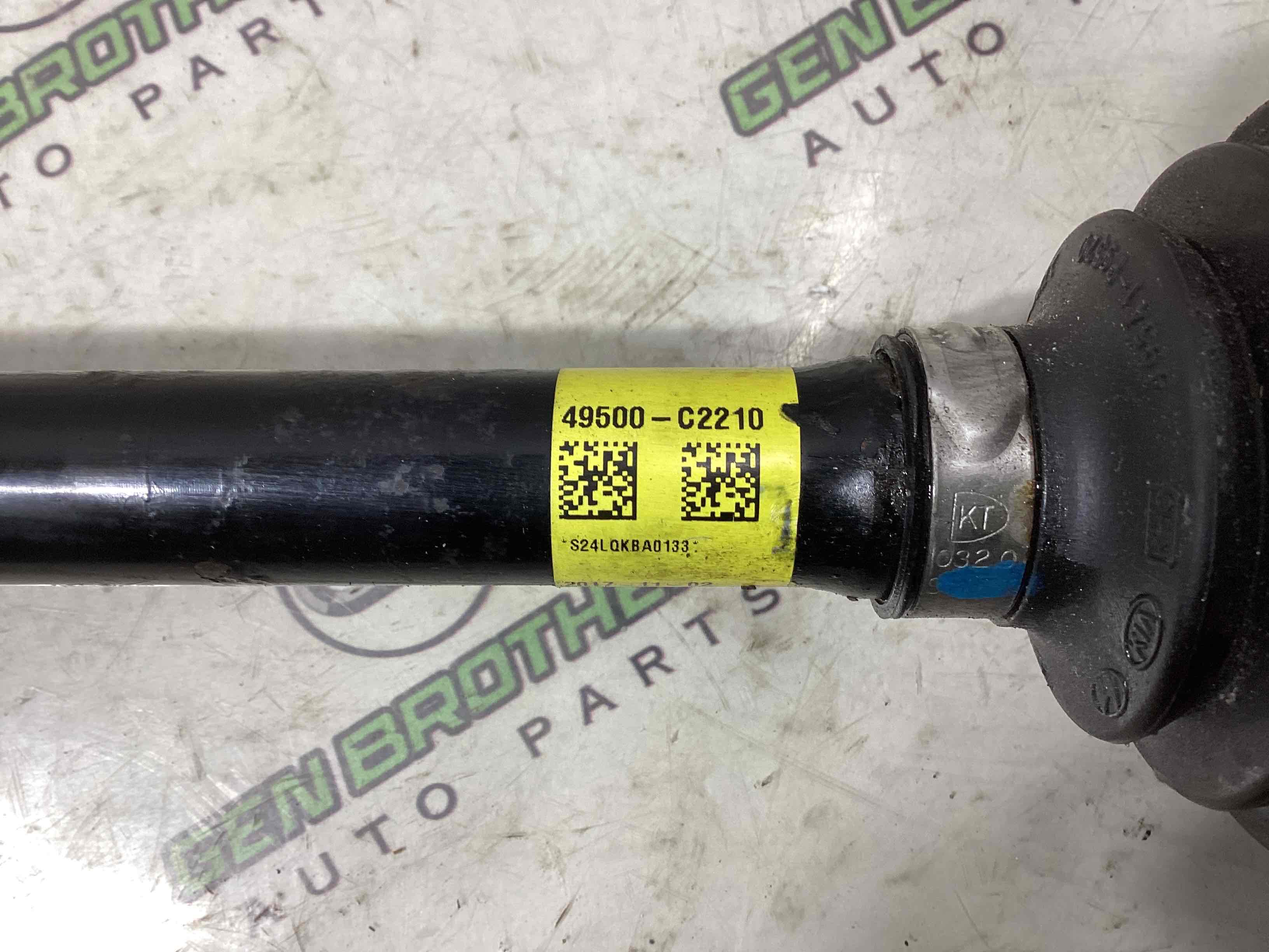 Піввісь передня ліва привідний вал, ШРУС