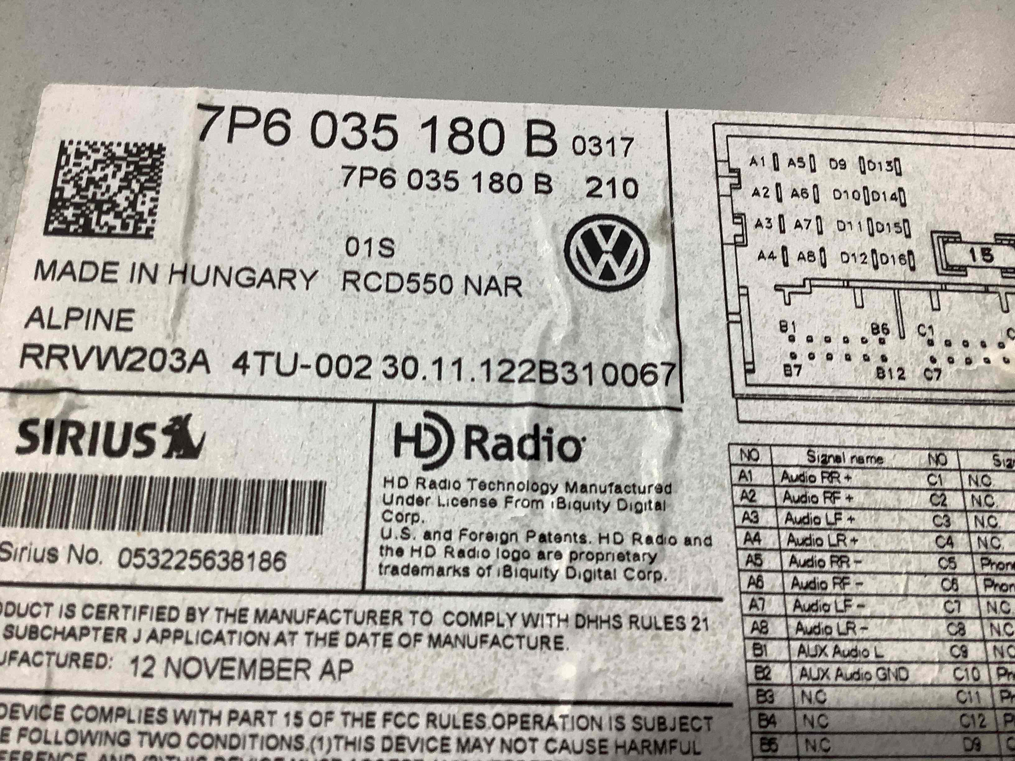 Блок радіо, зв'язку, магнітола, орган упр.